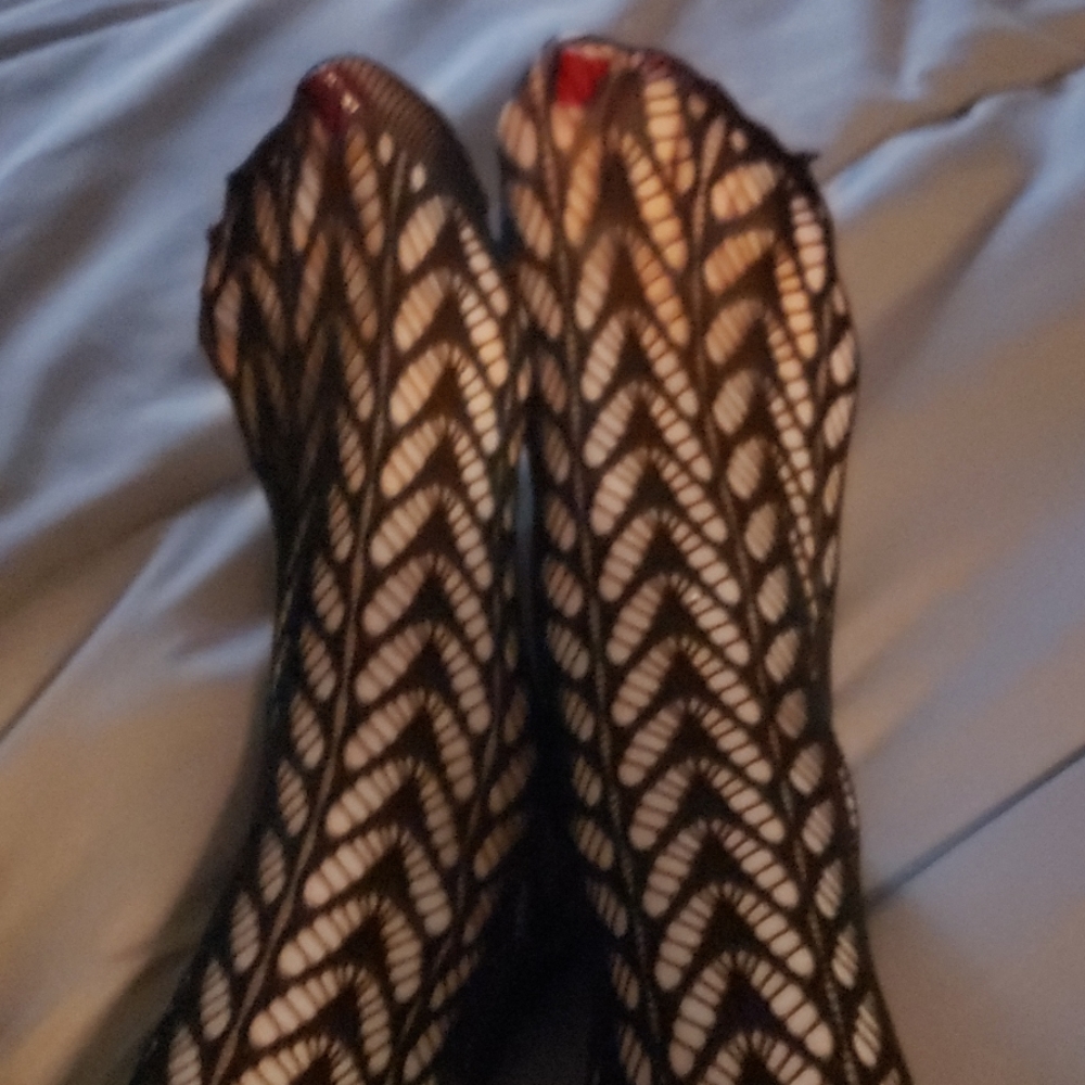 Black thigh high stockings